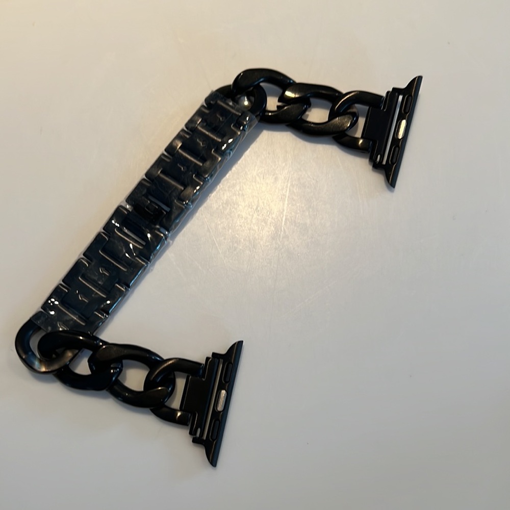 POSH TECH black stainless steel Apple Watch band